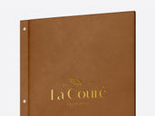 Restaurant Menu Book Mockup Low Angle View Preview 3
