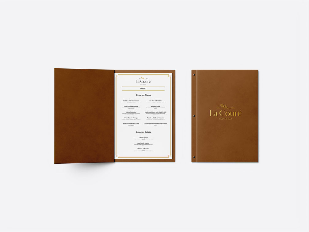 Restaurant Menu Book Mockup Top View Preview 1