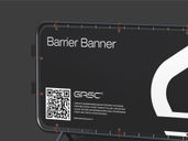 Rounded Barrier Banner Mockup Half Side View Preview 4