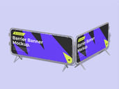 Rounded Barrier Banner Mockup Stack It View Preview 3