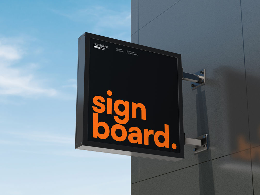 Sign Board Low Angle View Preview 1