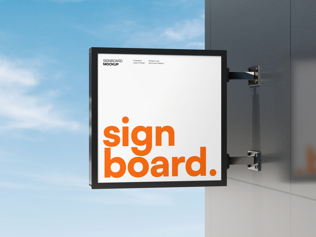 Sign Board Front View Preview 1