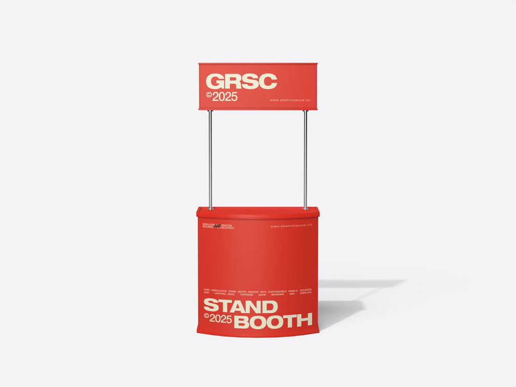 Stand Booth Mockup Front View Preview 1