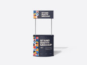 Stand Booth Mockup Front View Preview 2