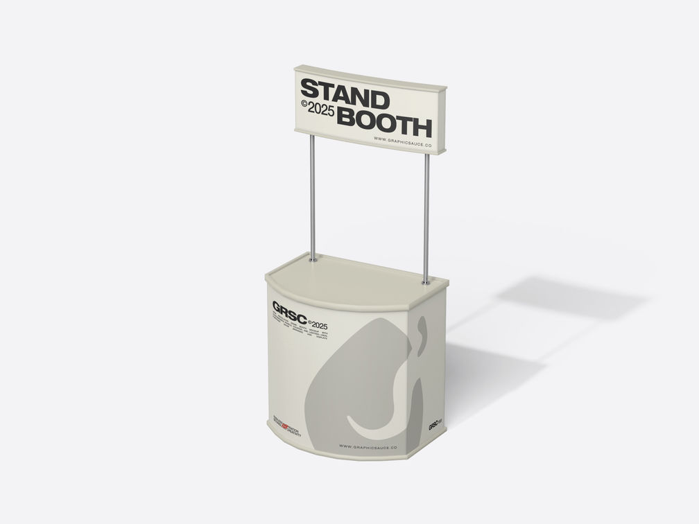Stand Booth Mockup Isometric View Preview 1