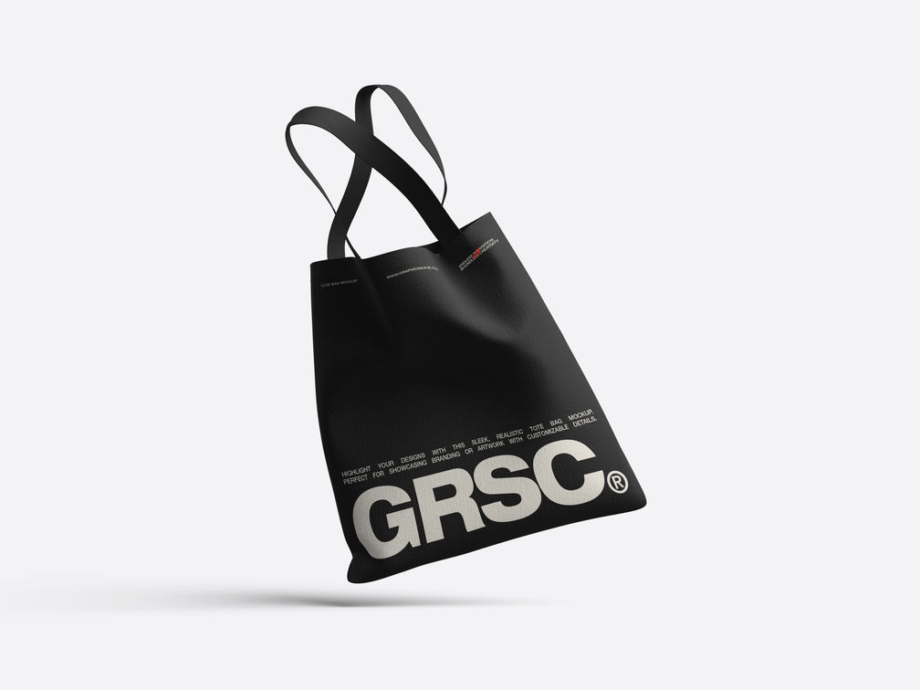 Tote Bag Mockup Flying View Preview 1