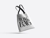 Tote Bag Mockup Flying View Preview 2