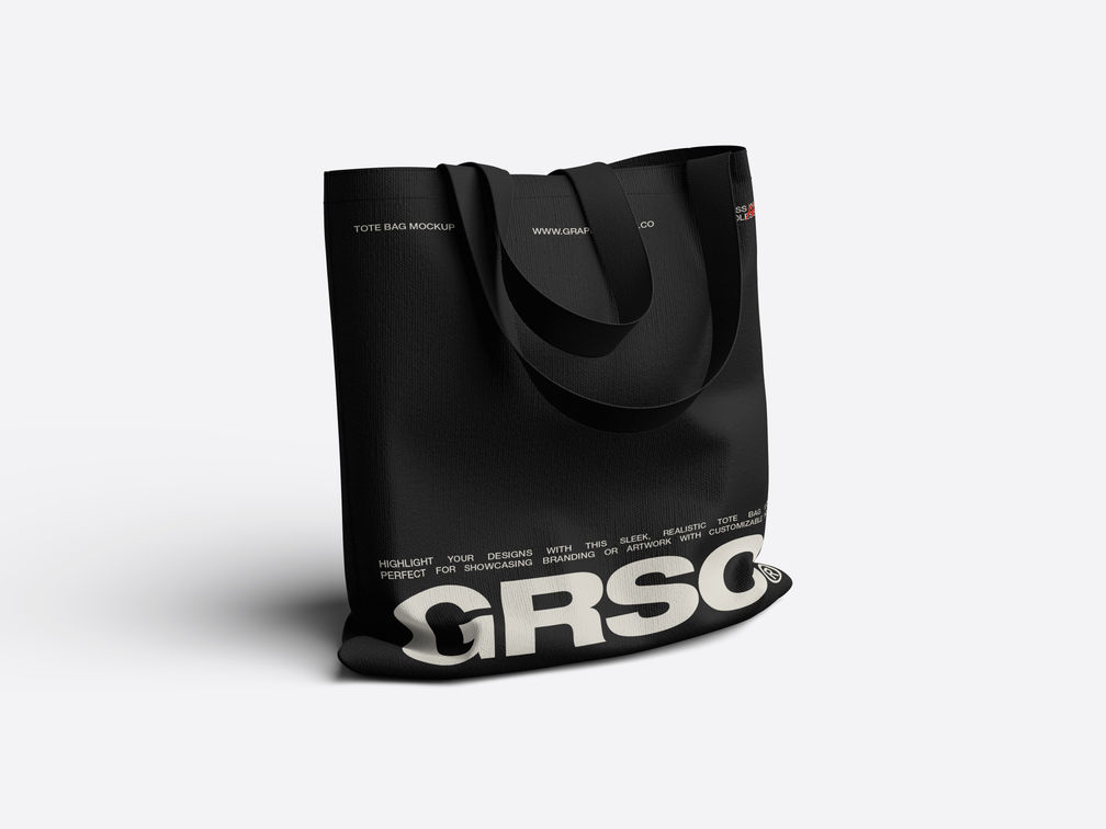 Tote Bag Mockup Half Side View Preview 1