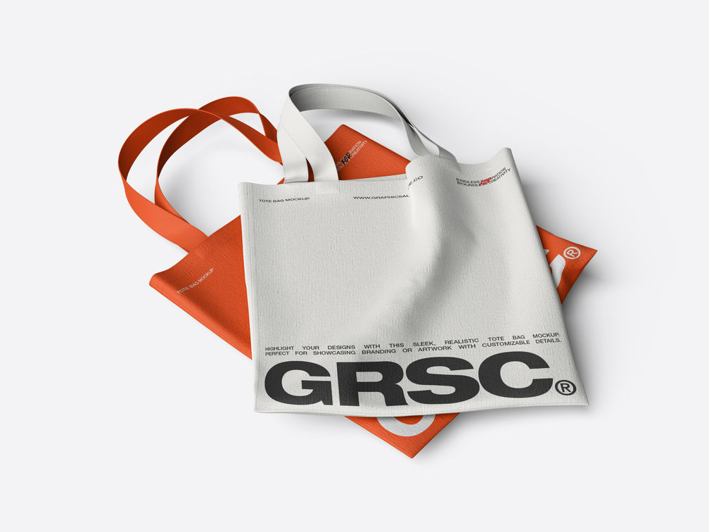 Tote Bag Mockup Stack It View Preview 1