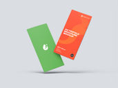 Trifold Brochure Mockup Flying View Preview 2