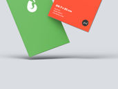 Trifold Brochure Mockup Flying View Preview 4