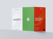 Trifold Brochure Mockup Low Angle View Preview 2