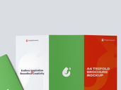 Trifold Brochure Mockup Top View Preview 3
