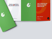 Trifold Brochure Mockup Top View Preview 4