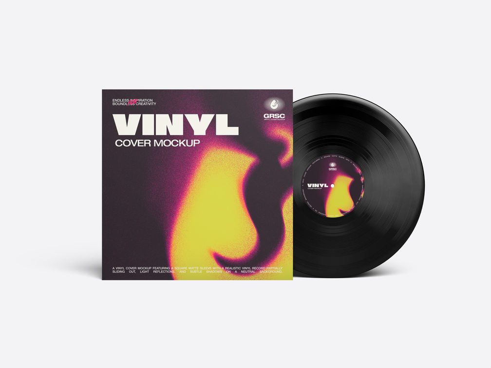 Vinyl Cover Mockup Front View Preview 1
