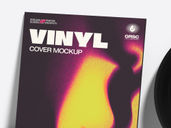 Vinyl Cover Mockup Half Side View Preview 4