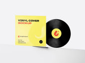 Vinyl Cover Mockup Low Angle View Preview 2