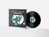 Vinyl Cover Mockup Low Angle View Preview 3