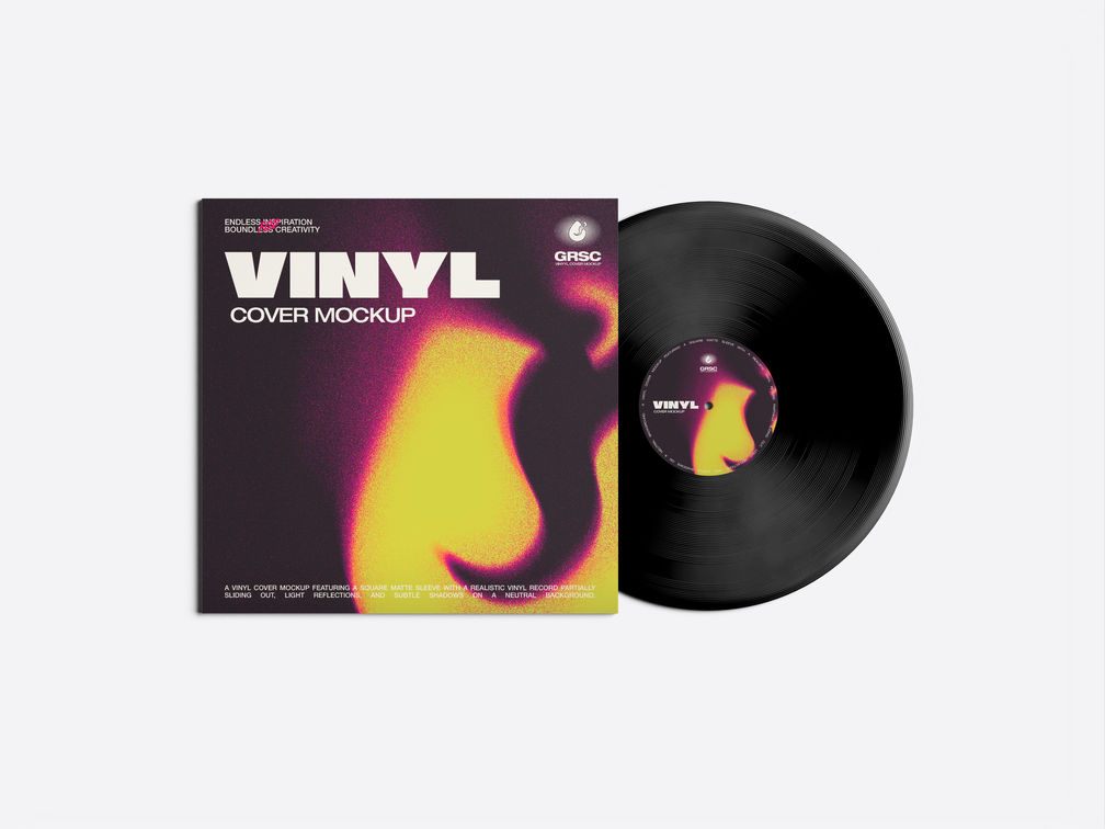 Vinyl Cover Mockup Top View Preview 1