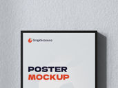 Wall Poster Frame Mockup Front View Preview 3