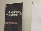 X Banner Mockup Back Half Side View Preview 4