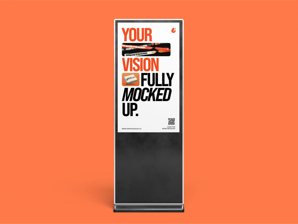 Digital Display Poster Mockup Front View Preview 1