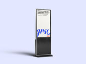 Digital Display Poster Mockup Half Side View Preview 2