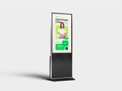 Digital Display Poster Mockup Half Side View Preview 3