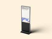 Digital Display Poster Mockup Isometric View Preview 2