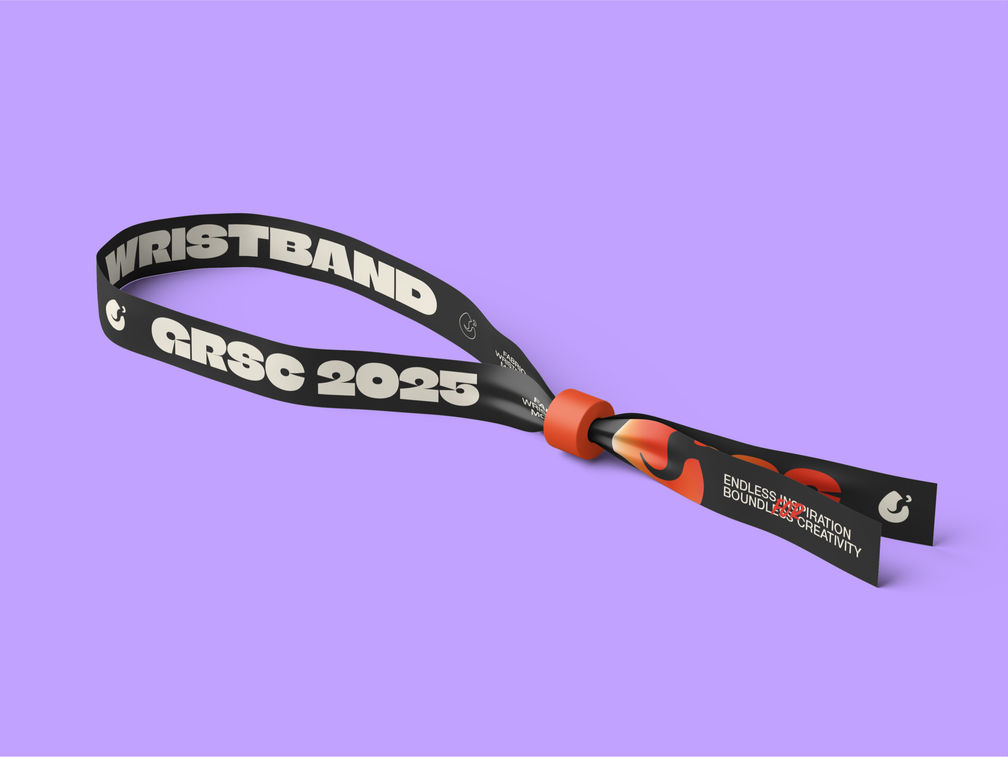 Fabric Wristband Mockup Back Half Side View Preview 1