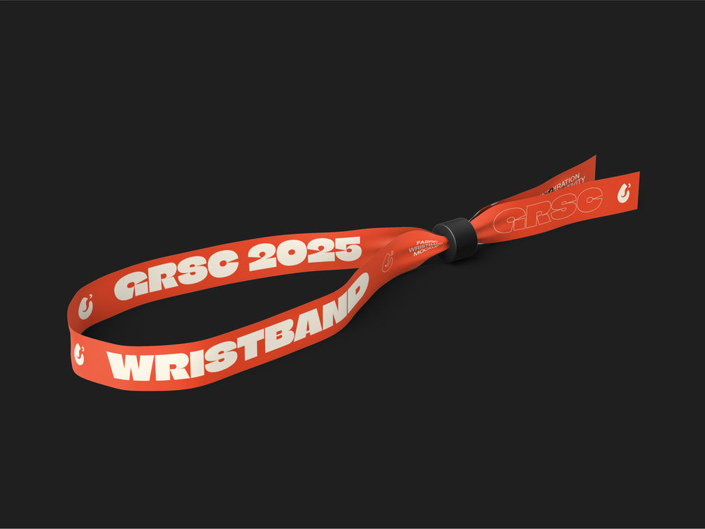 Fabric Wristband Mockup Half Side View Preview 1