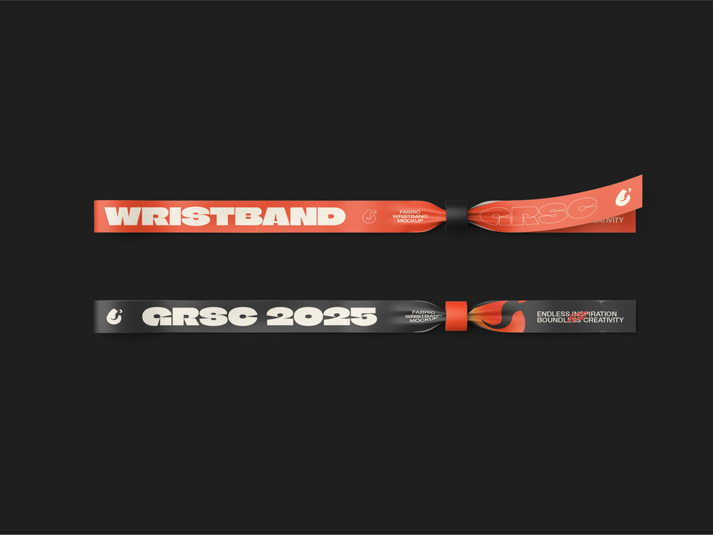 Fabric Wristband Mockup Top View Preview 1