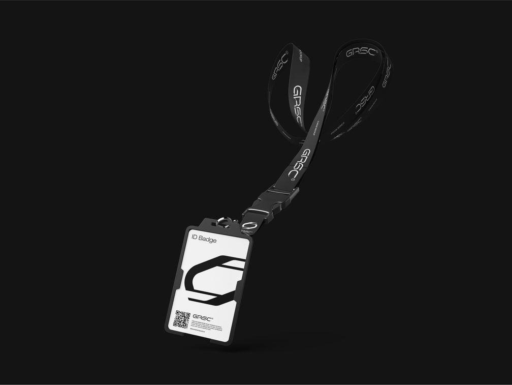 Lanyard Id Badge Mockup Flying View Preview 1