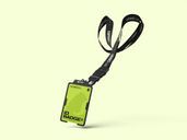 Lanyard Id Badge Mockup Flying View Preview 2