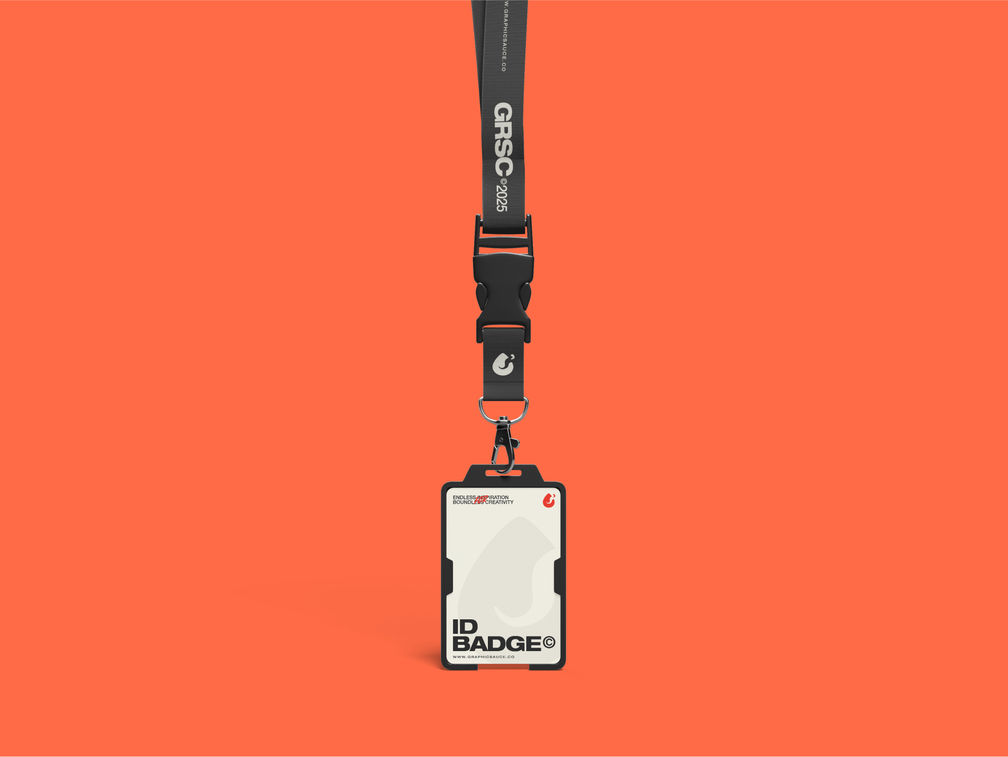 Lanyard Id Badge Mockup Front View Preview 1