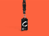 Lanyard Id Badge Mockup Half Side View Preview 2