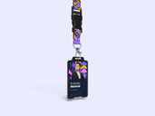 Lanyard Id Badge Mockup Half Side View Preview 3