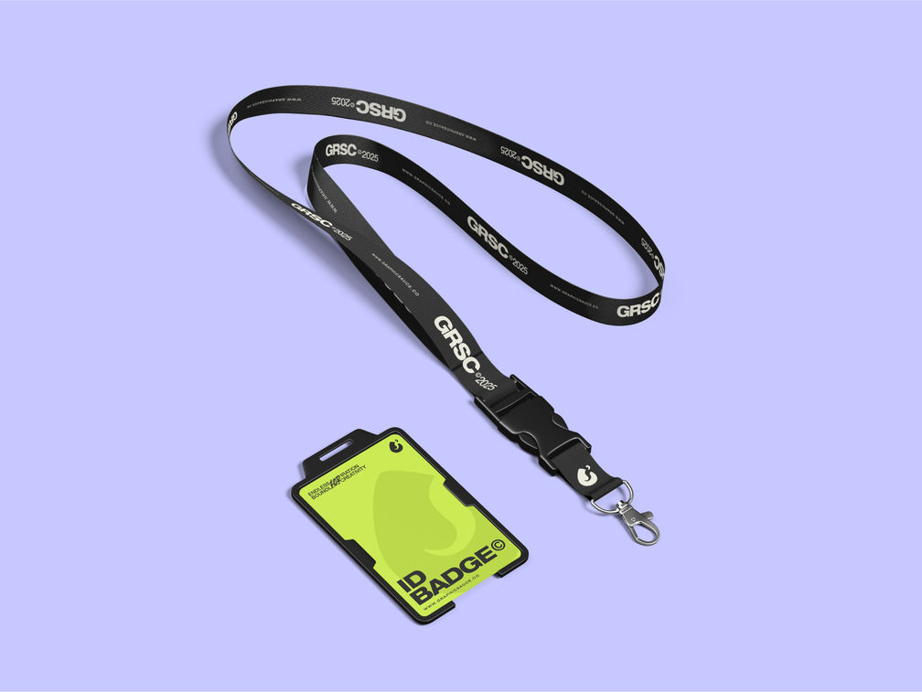 Lanyard Id Badge Mockup Isometric View Preview 1