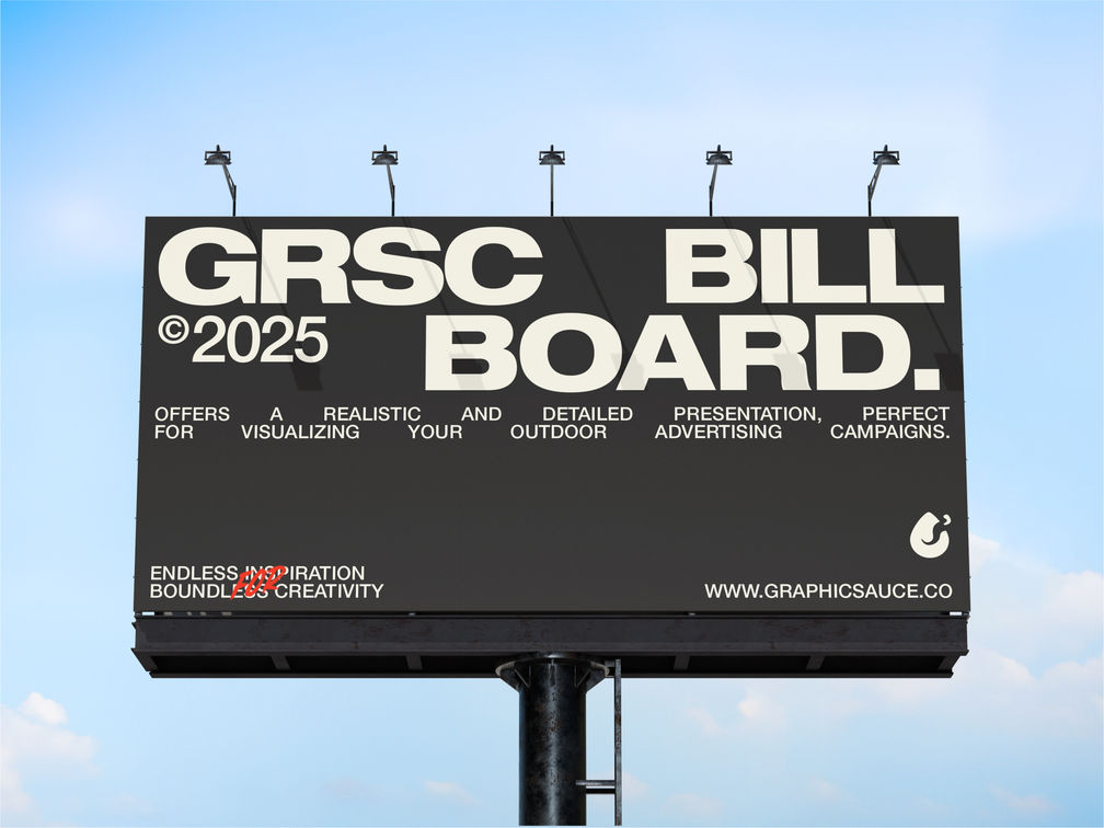 Outdoor Billboard Mockup Front View Preview 1
