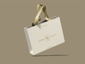 Paper Bag Mockup Flying View Preview 2