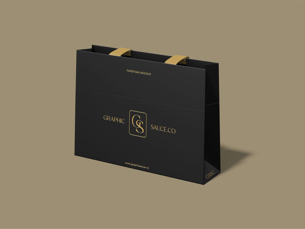 Paper Bag Mockup Isometric View Preview 1