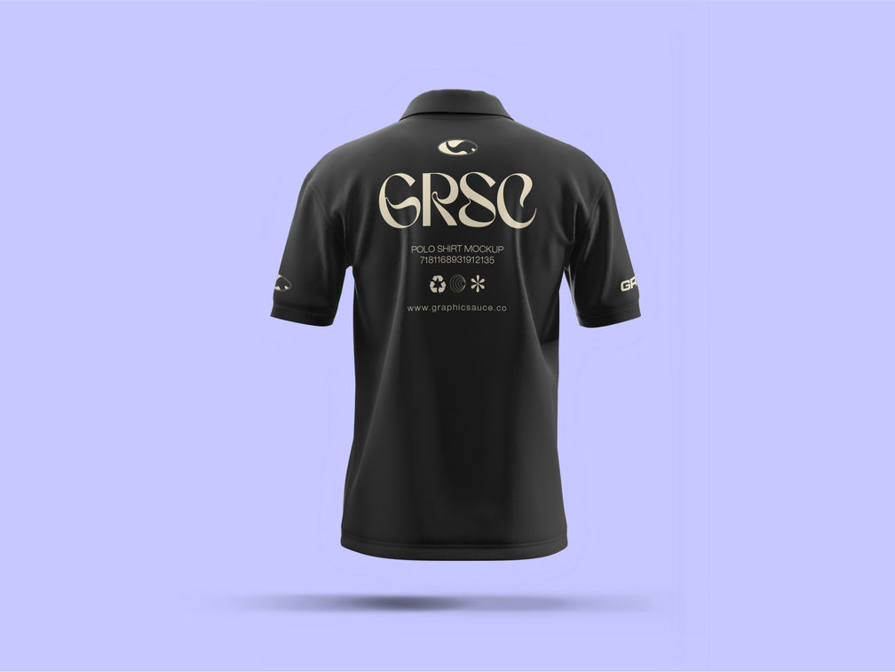Polo Shirt Mockup Back View Preview 1