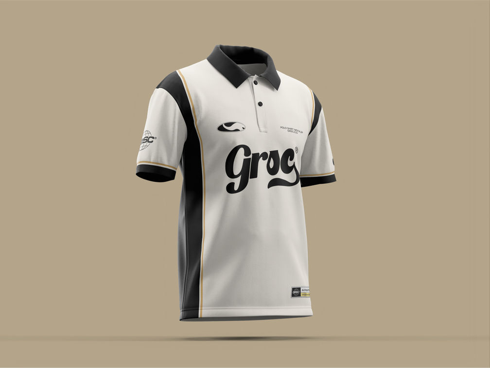 Polo Shirt Mockup Half Side View Preview 1