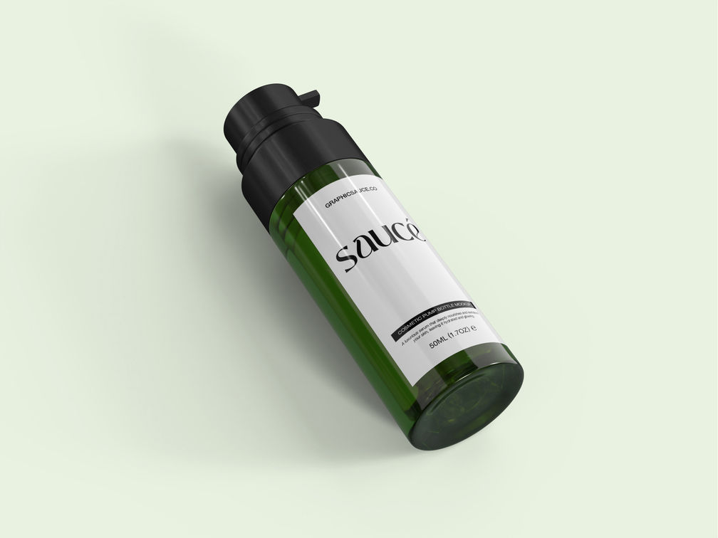 Serum Pump Bottle Mockup Half Side View Preview 1 1