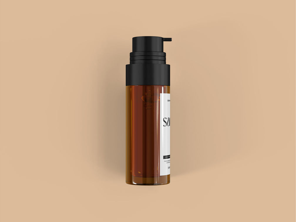 Serum Pump Bottle Mockup Top View Preview 1 1