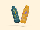 Bottle Mockup Flying View Preview 3