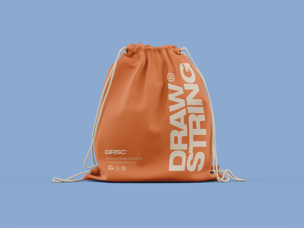 Drawstring Bag Mockup Front View Preview 1