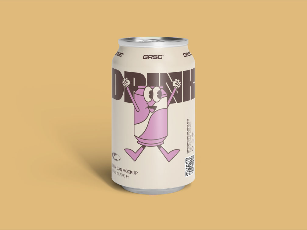Drink Can Mockup Front View Preview 1