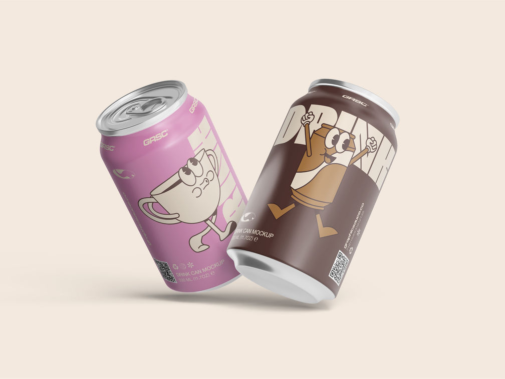 Drink Can Mockup Stack It View Preview 1