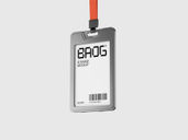 Id Badge Mockup Flying View Preview 3